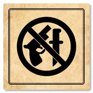 Zákaz vstupu se zbraní, 80x80mm, pergamen, Utah